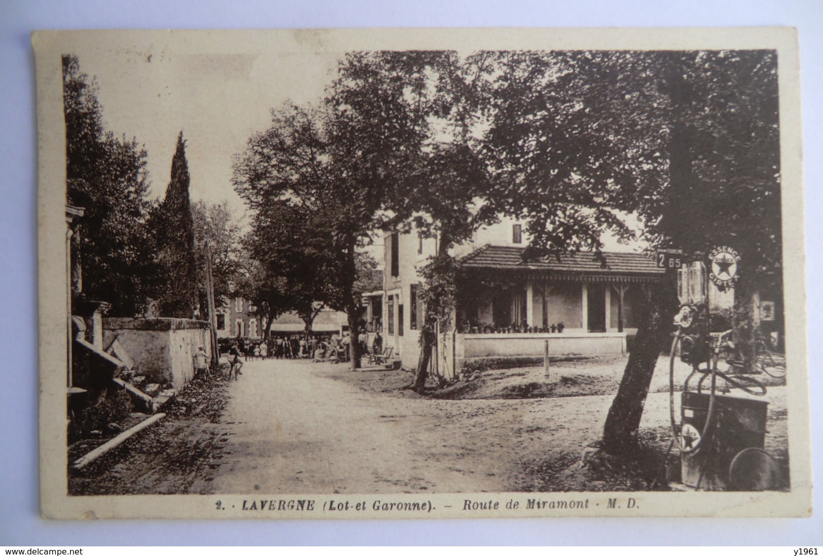 CPA 47 LOT ET GARONNE LAVERGNE. Route De Miramont. 1938. - Other & Unclassified