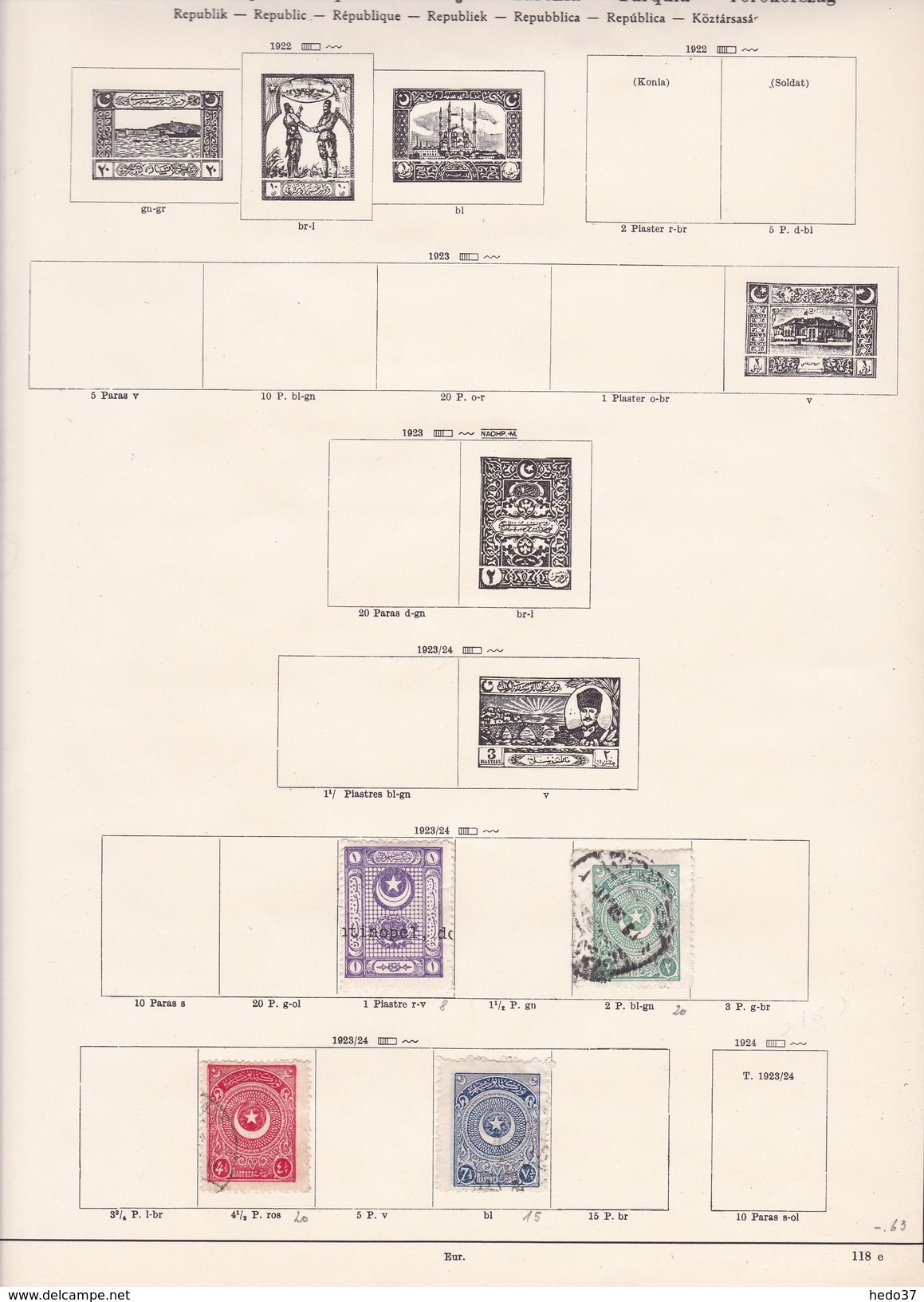 Turquie - Collection Vendue Page Par Page - Timbres Oblitérés / Neufs *(avec Charnière) -Qualité B/TB - Used Stamps