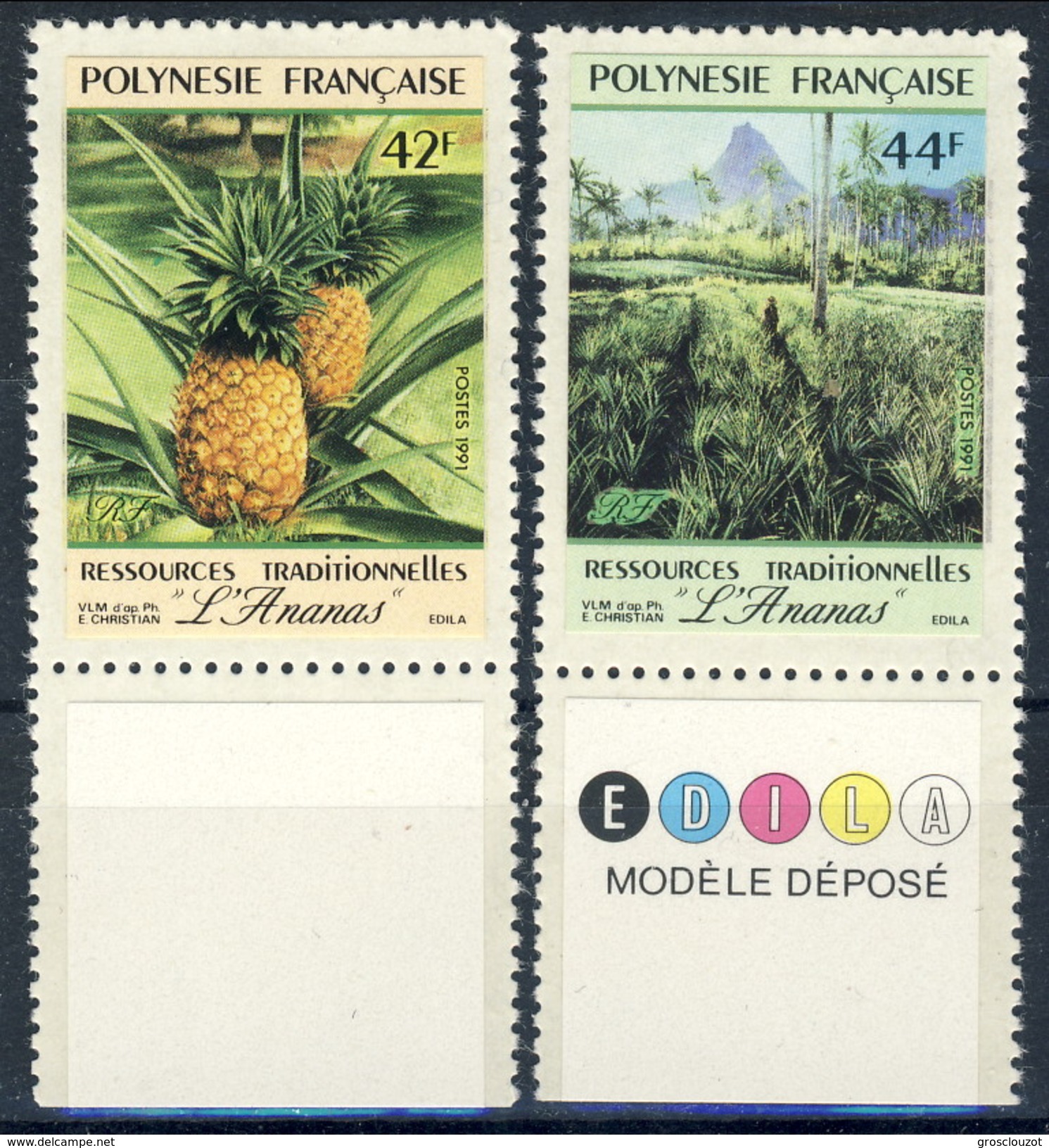 Polynesie 1991 Serie N. 374-375 MNH &euro; Cat. 2.35 - Neufs