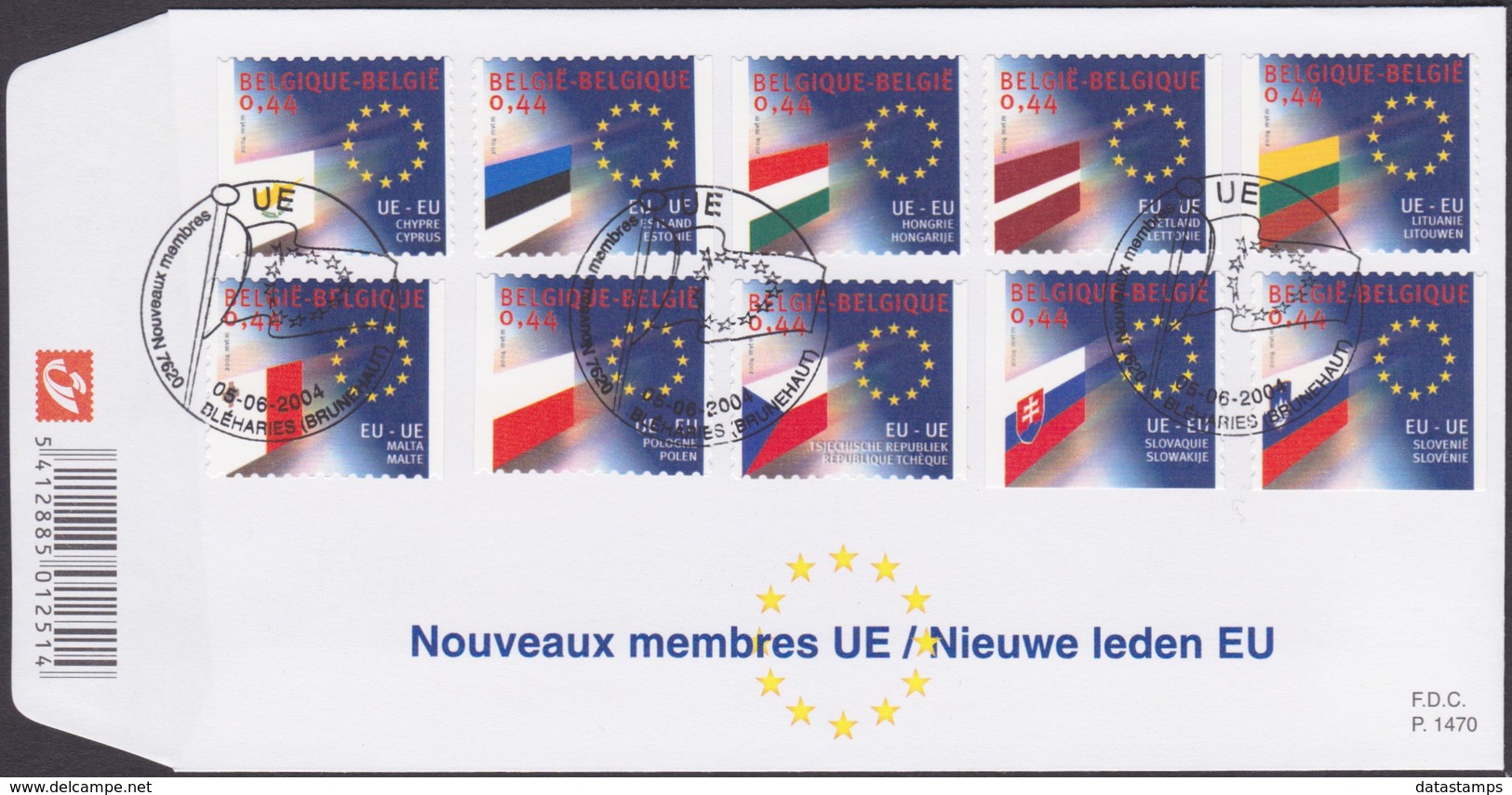 FDC 3293/3302 (B 44) - Europese Unie / Union Européenne - 2001-2010