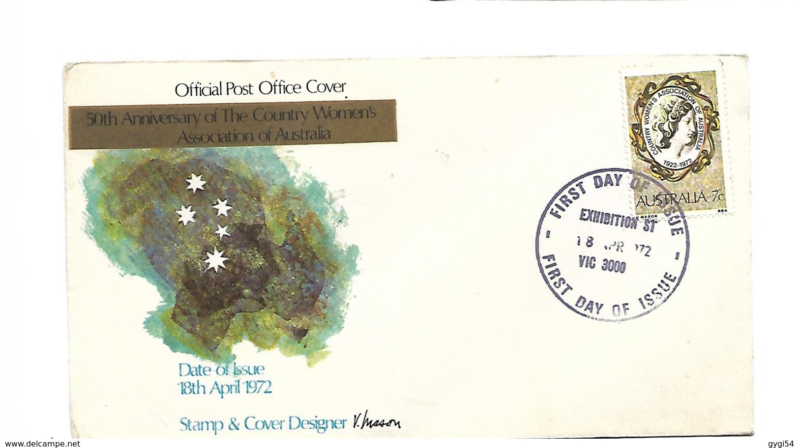 Australie  8 Th 1972  50   Th  Anniversaryof The Country Women's Association Of Australia - FDC