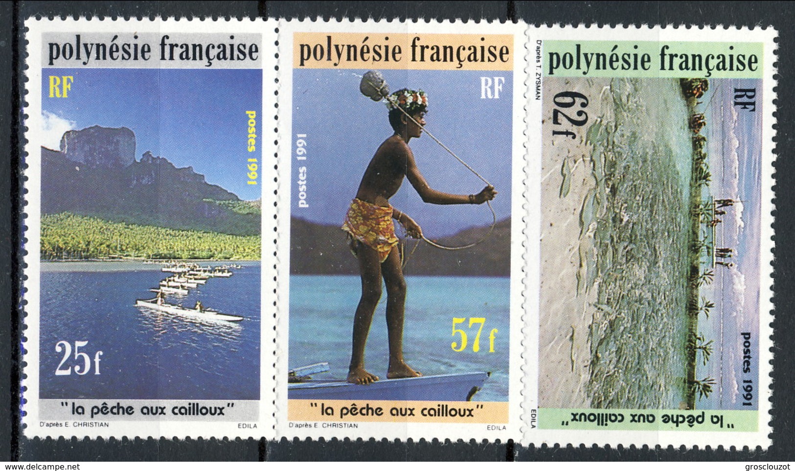 Polynesie 1991 Serie N. 390-392 MNH Cat. &euro; 4.40 - Neufs