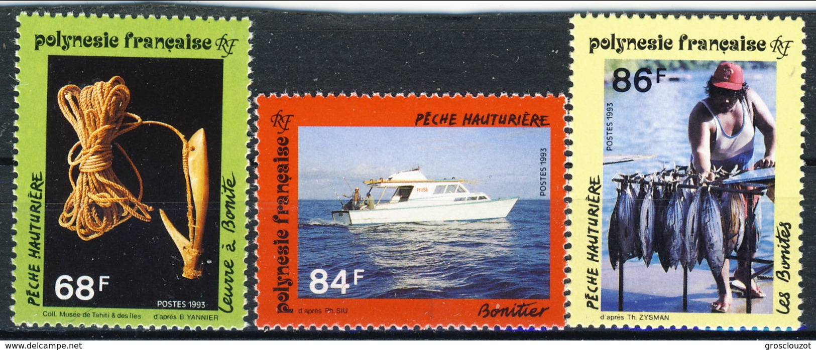 Polynesie 1993 Serie N. 428-430 MNH Cat. &euro; 6.20 - Neufs