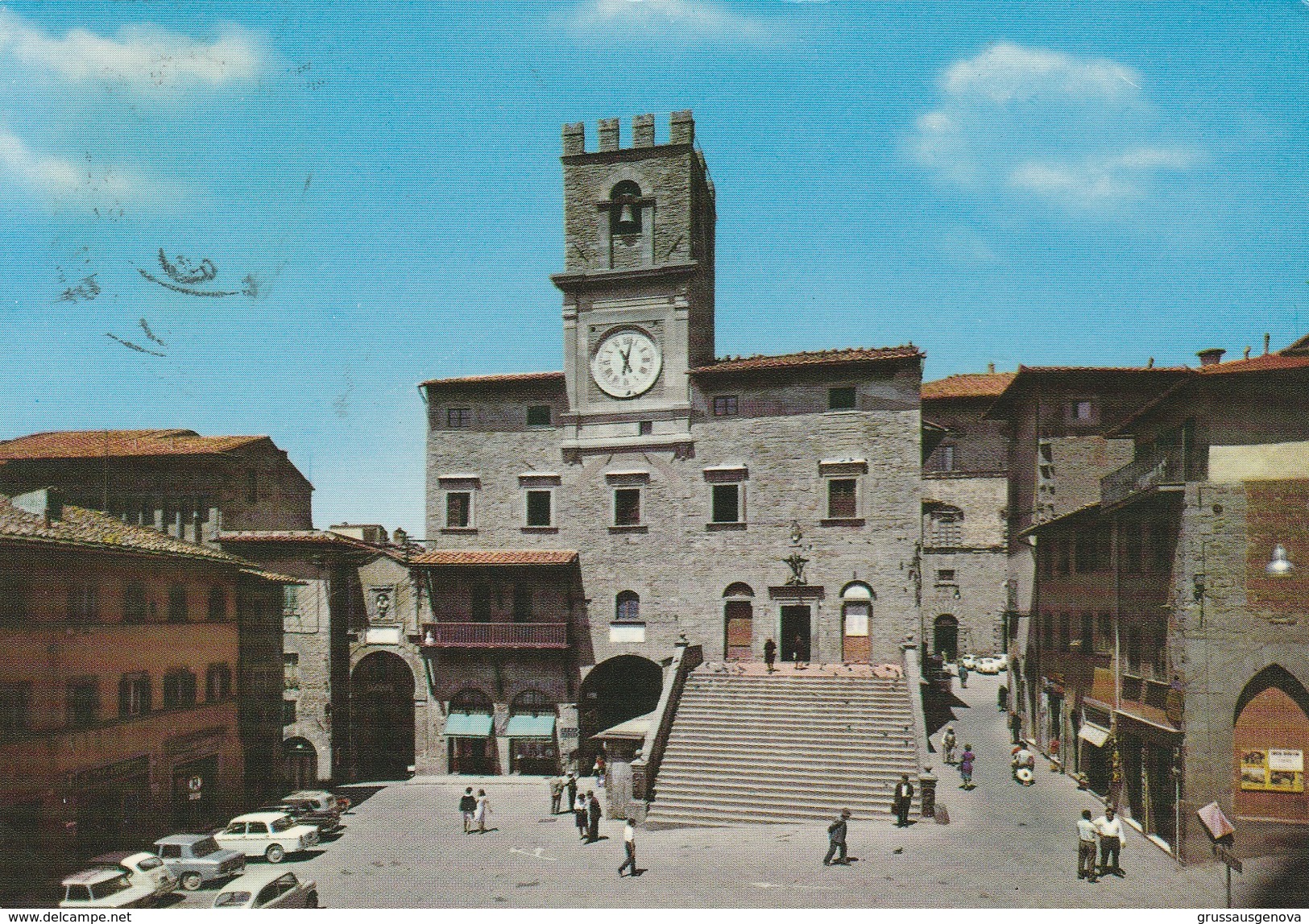 9589) CORTONA PIAZZA DELLA REPUBBLICA VIAGGIATA - Arezzo