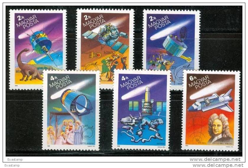 HUNGARY-1986. Halley´s Comet Cpl.Set MNH!! - Sammlungen