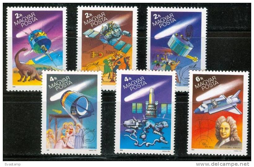 HUNGARY-1986. Halley´s Comet Cpl.Set MNH!! - Neufs