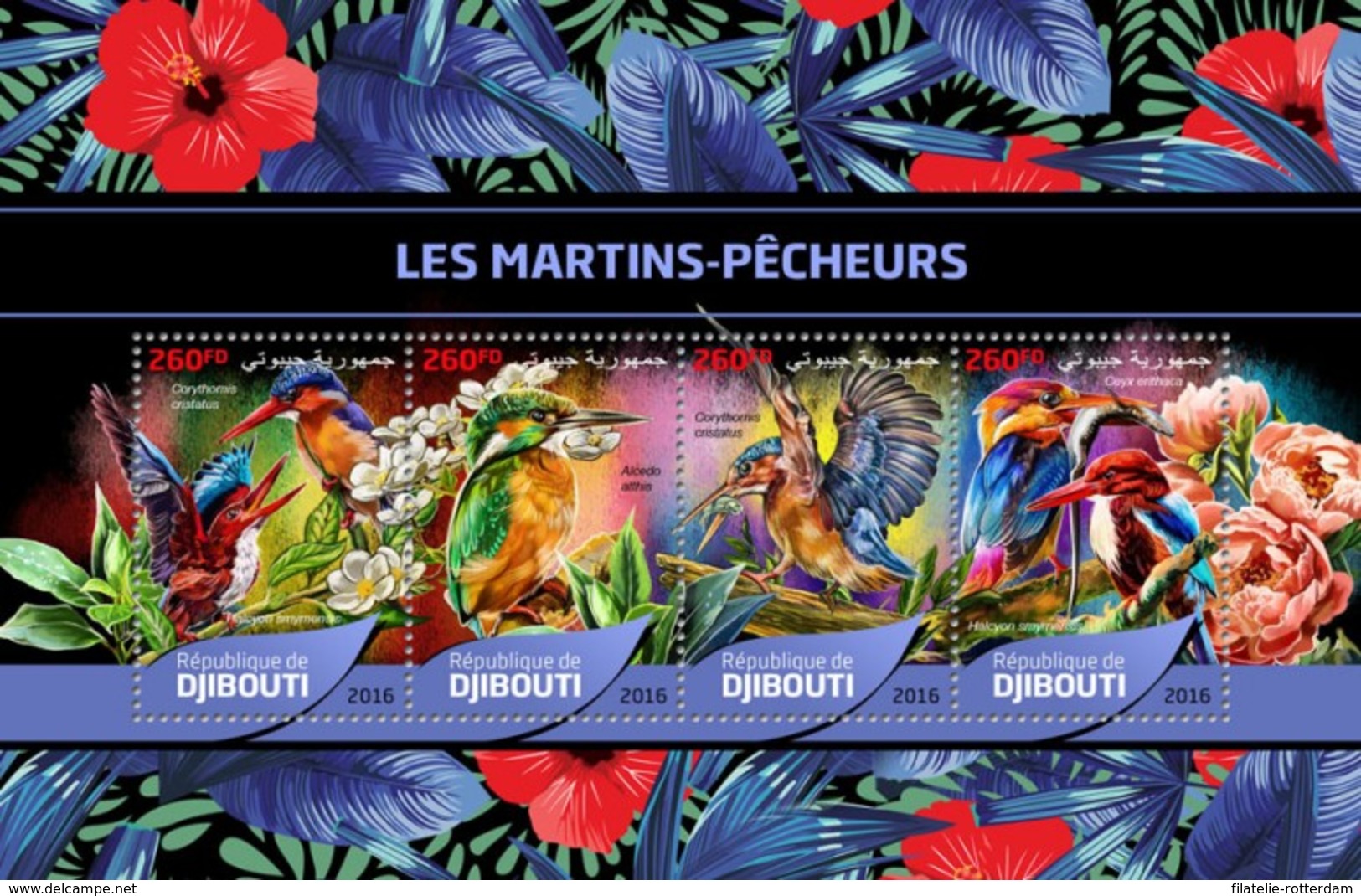 Djibouti - Postfris/MNH - Sheet Kingfisher 2016 - Djibouti (1977-...)