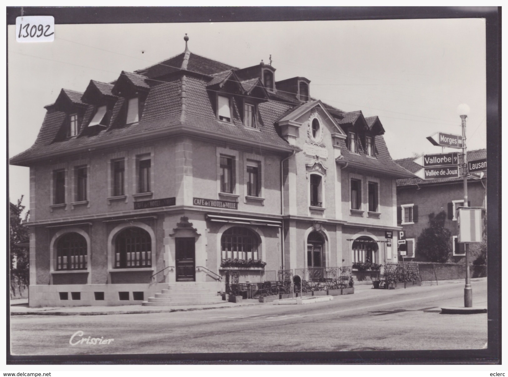 FORMAT 10x15 Cm - DISTRICT DE LAUSANNE - CRISSIER - RESTAURANT DE L'HOTEL DE VILLE - TB - Crissier