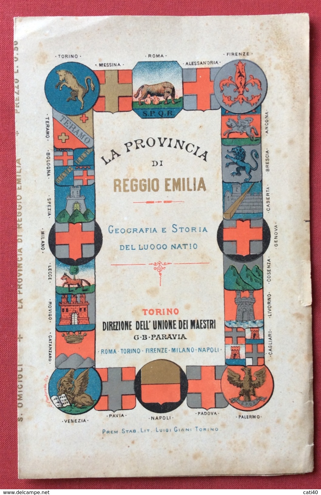 LA PROVINCIA DI REGGIO EMILIA CROMOLITOGRAFIA LUIGI GIANI TORINO  PIEGO PUBBLICITARIO DI GRANDE BELLEZZA - Histoire, Philosophie Et Géographie