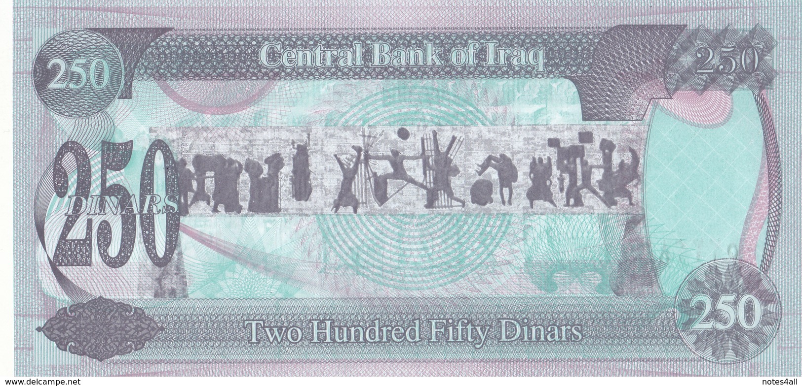 IRAQ 250 DINAR 1995 P-85 LOT X5 UNC NOTES - Iraq