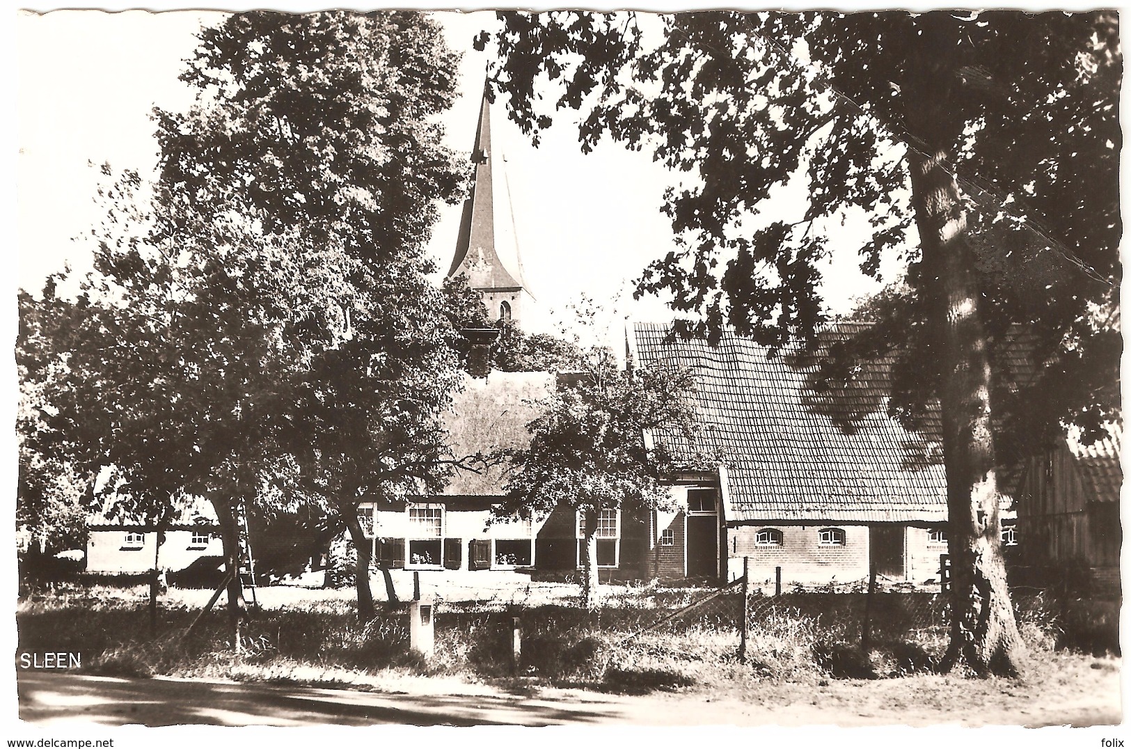 Sleen - Dorpszicht - Uitgave W. De Vries Te Sleen - Coevorden