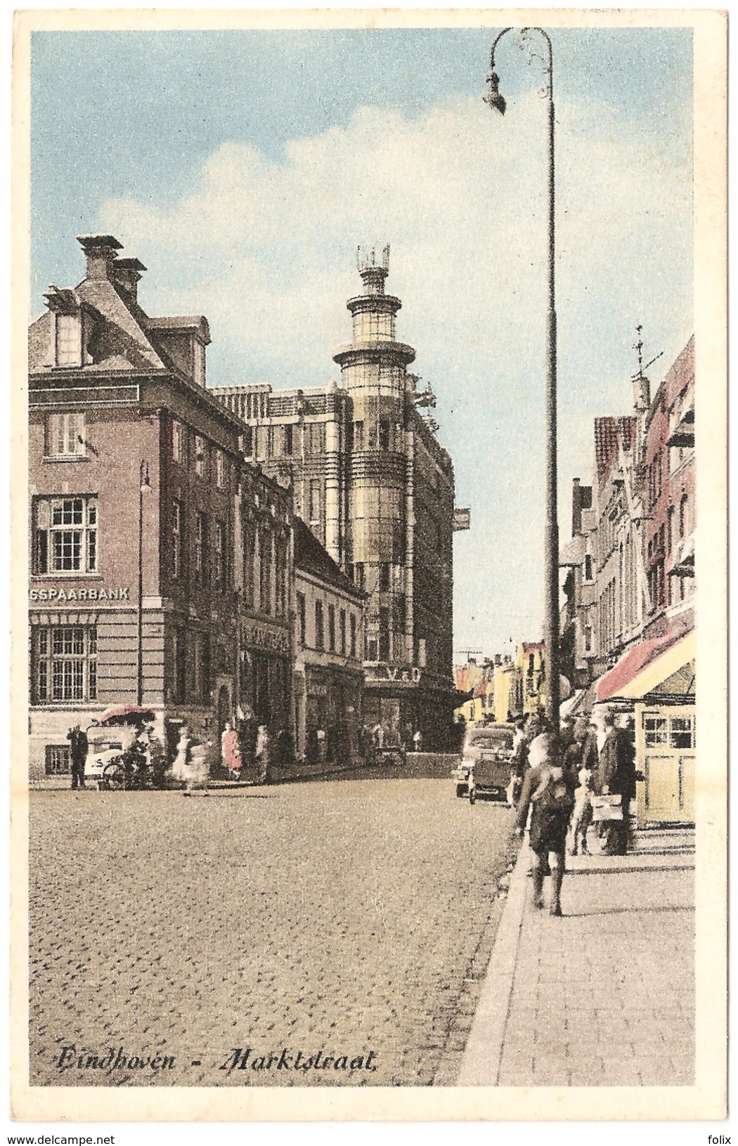 Eindhoven - Marktstraat - Spaarbank - Geanimeerd - 1952 - Uitgave Jos. M. H. Nuss, Eemnes - Eindhoven