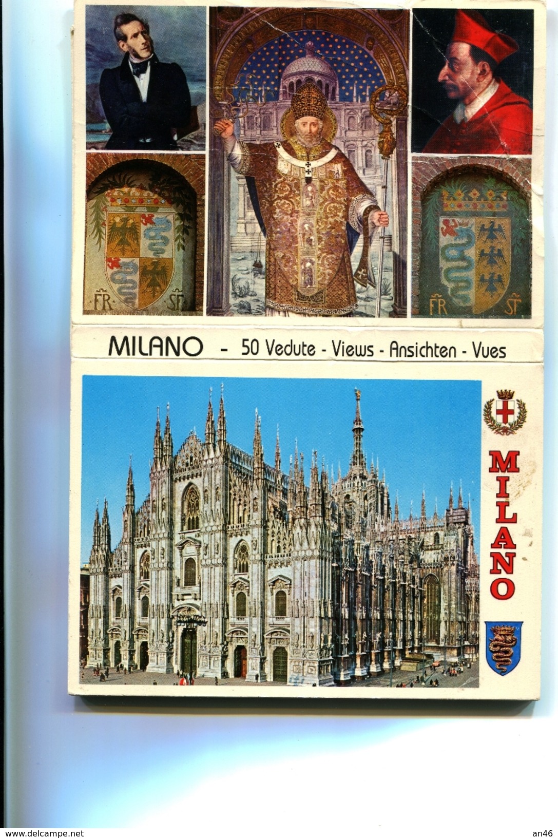 LIBRETTO DI 50 VEDUTE  DI MILANO -CARTOLINE-PHOTO-ORIGINALI100%-VEDI DESCRIZIONE- - Pubblicitari