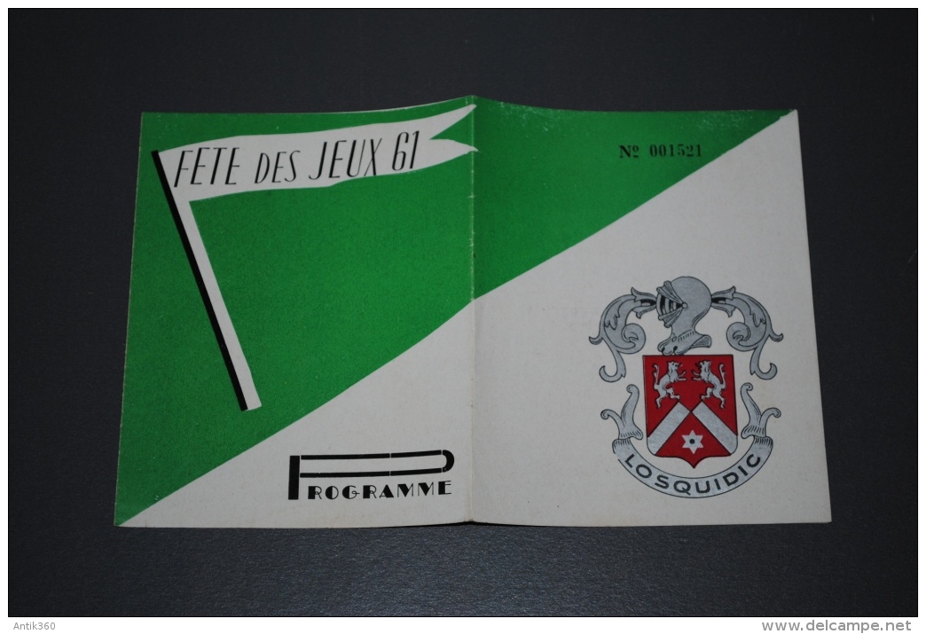 Ancien Programme  Lycée Saint Joseph De Loquidy Nantes Fête Des Jeux 1961 - Programmes