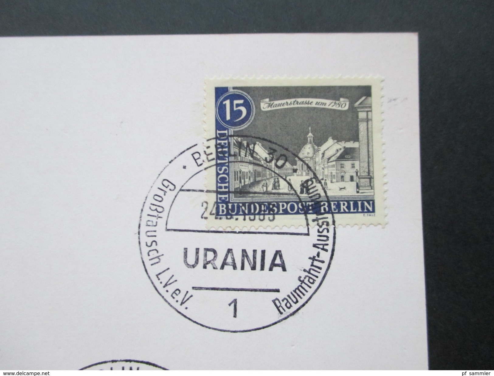 Berlin Urania 1963 Sonderkarte + 2 Vignettenblocks. Nasa Weltraumfahrt Ausstellung. Sonderstempel - Erinnophilie