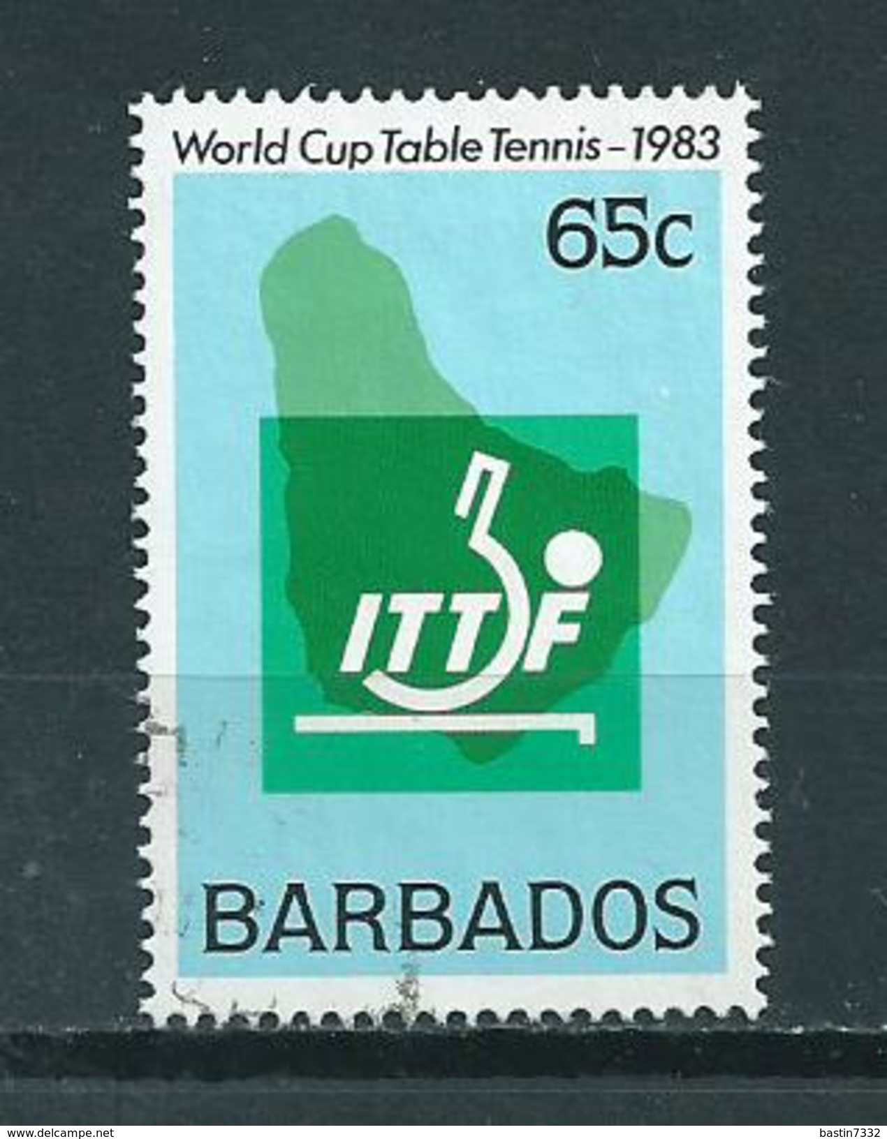 1983 Barbados 65 Cent Table Tennis Used/gebruikt/oblitere - Barbados (1966-...)