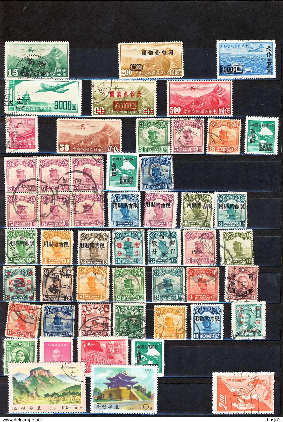 WARNING NO SELLING OUTSIDE DELCAMPE SYSTEM MOST STAMPS FROM CHINA  MIXED CONDITION10 PICTURES - Collections (sans Albums)