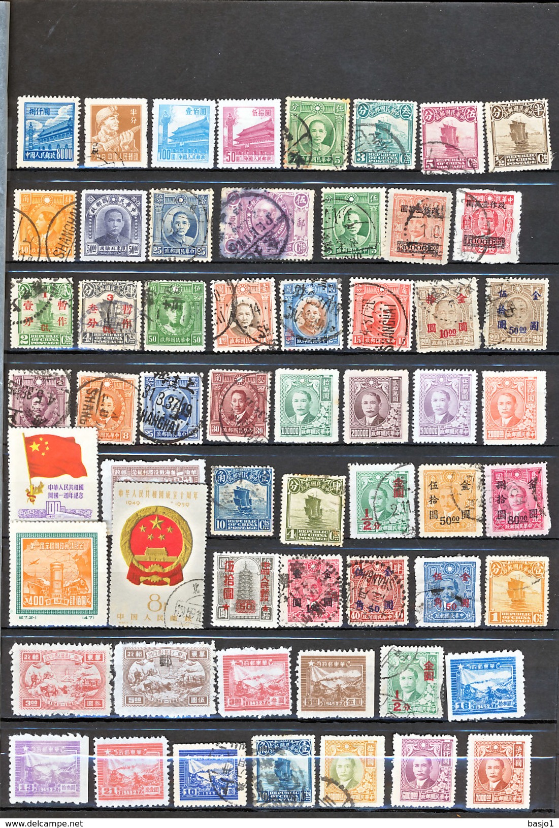 WARNING NO SELLING OUTSIDE DELCAMPE SYSTEM MOST STAMPS FROM CHINA  MIXED CONDITION10 PICTURES