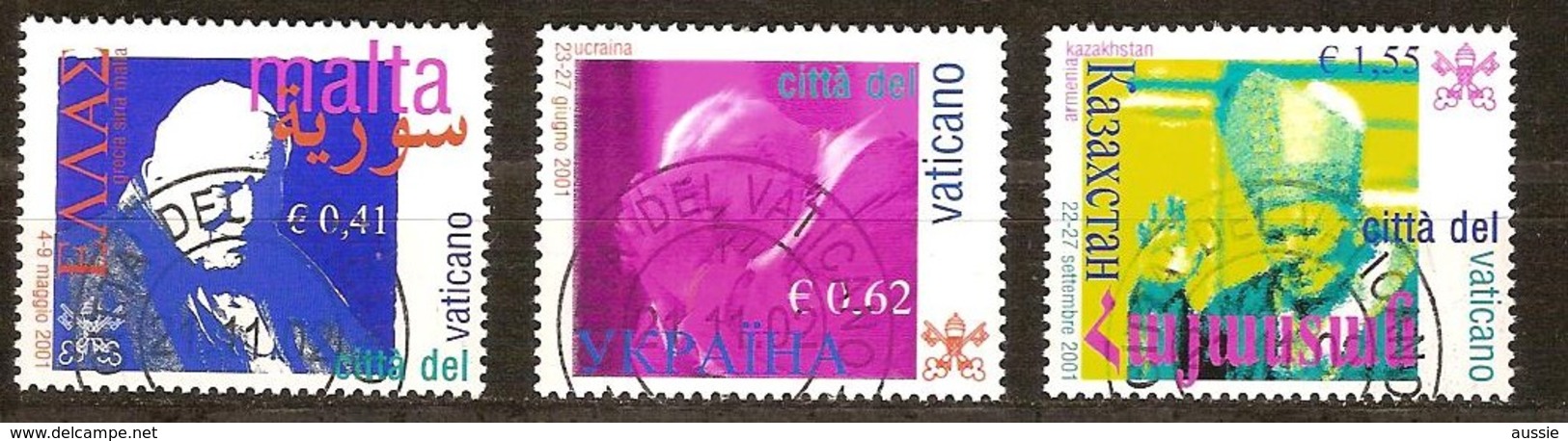 Vatican Vatikaanstad 2002 Yvertn° 1279-81 (°) Oblitéré Used Cote 8,00 Euro - Oblitérés