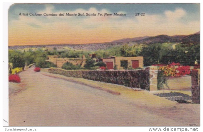 New Mexico Santa Fe Artist Colony Camino Del Monte Sol - Santa Fe