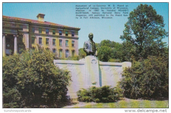 Wisconsin Madison Governor W D Hoard Statue Agricultural Campus University Of Wisconsin - Madison