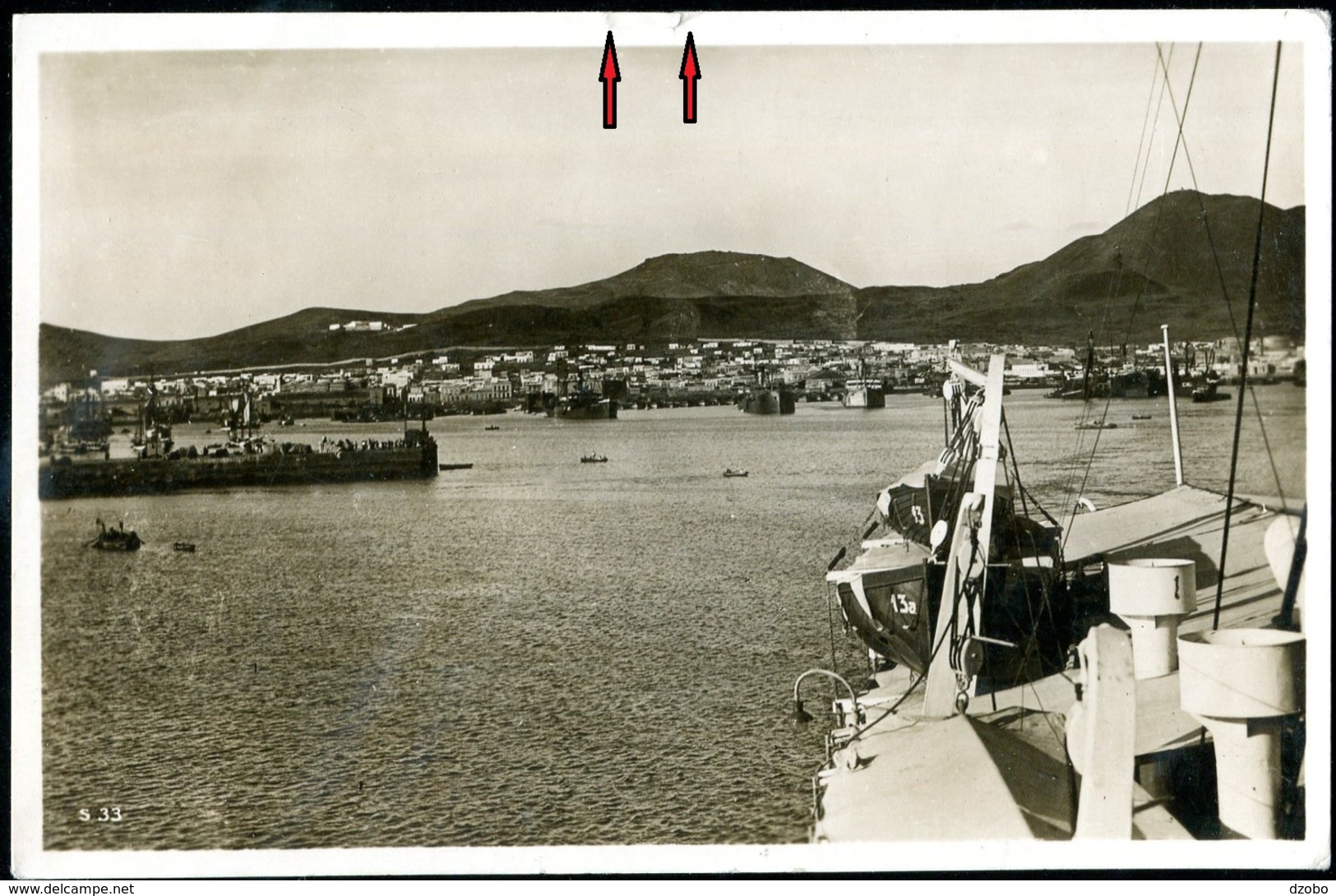 080-SPAIN-SPANIEN-ESPANA LAS PALMAS Grand Canaria Ansicht-view-Vista From Von Boot-from The Boat-desde El Barco 1936 - Gran Canaria