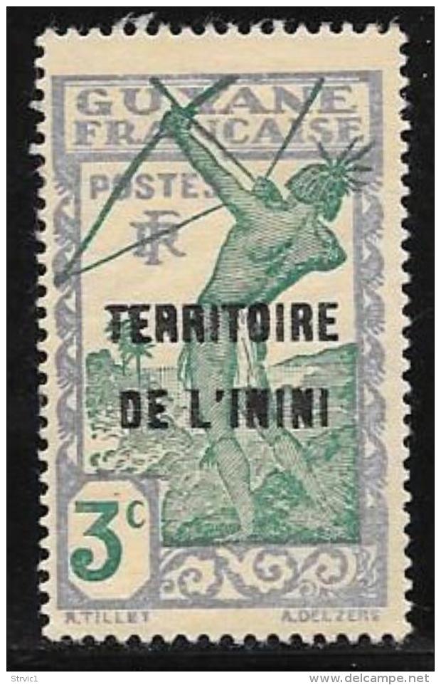 Inini, Scott # 3 Mint Hinged  French Guiana Stamp Overprinted, 1940 - Unused Stamps