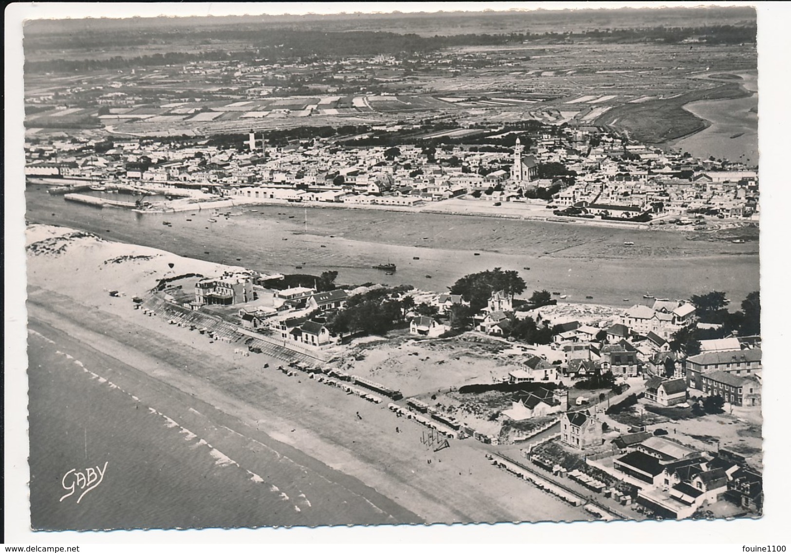 Carte ( Format 15 X 10 Cm )  De Saint Gilles Sur Vie Vue Aérienne  ( Recto Verso ) - Saint Gilles Croix De Vie