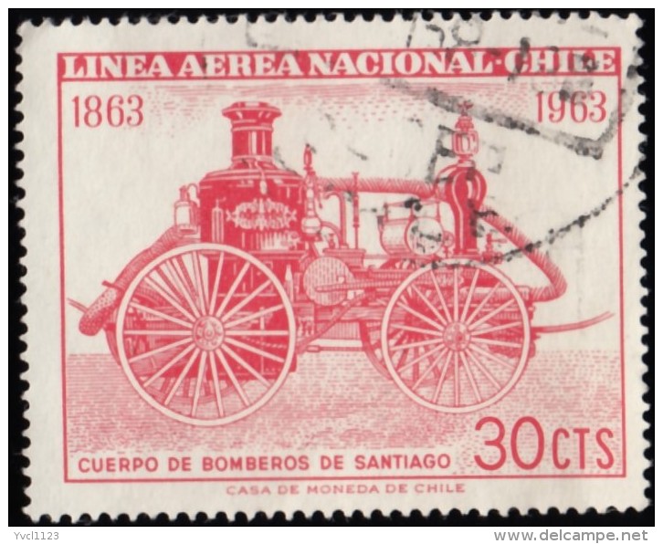 CHILE - Scott #C250 Santiego Fire Brigade, 100th Anniv. (*) / Used Stamp - Brandweer