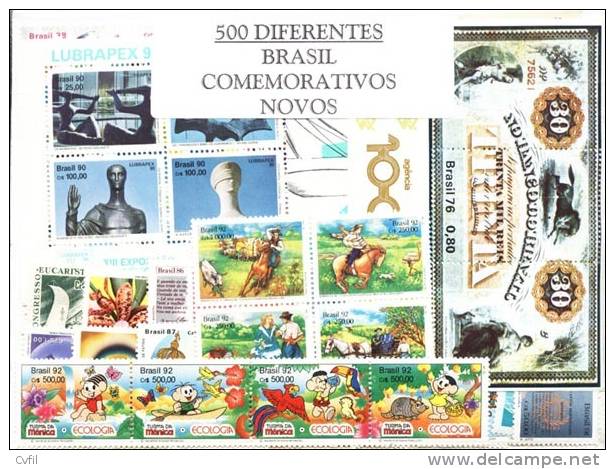 BRASIL - EXCEPTIONAL COLLECTION Of 500 DIFFERENT COMMEMORATIVES, In MINT Condition - Lots & Serien