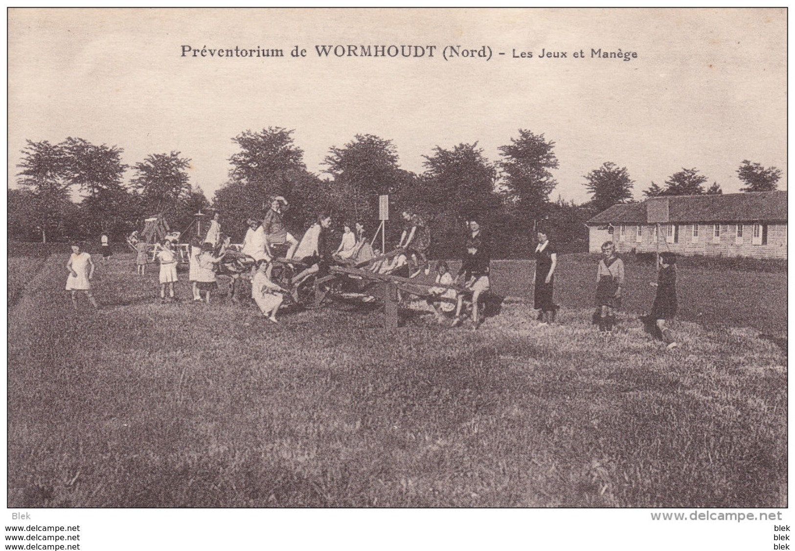 59. Nord : Wormhoudt : Le Préventorium .  Les Jeux De Manège . - Wormhout