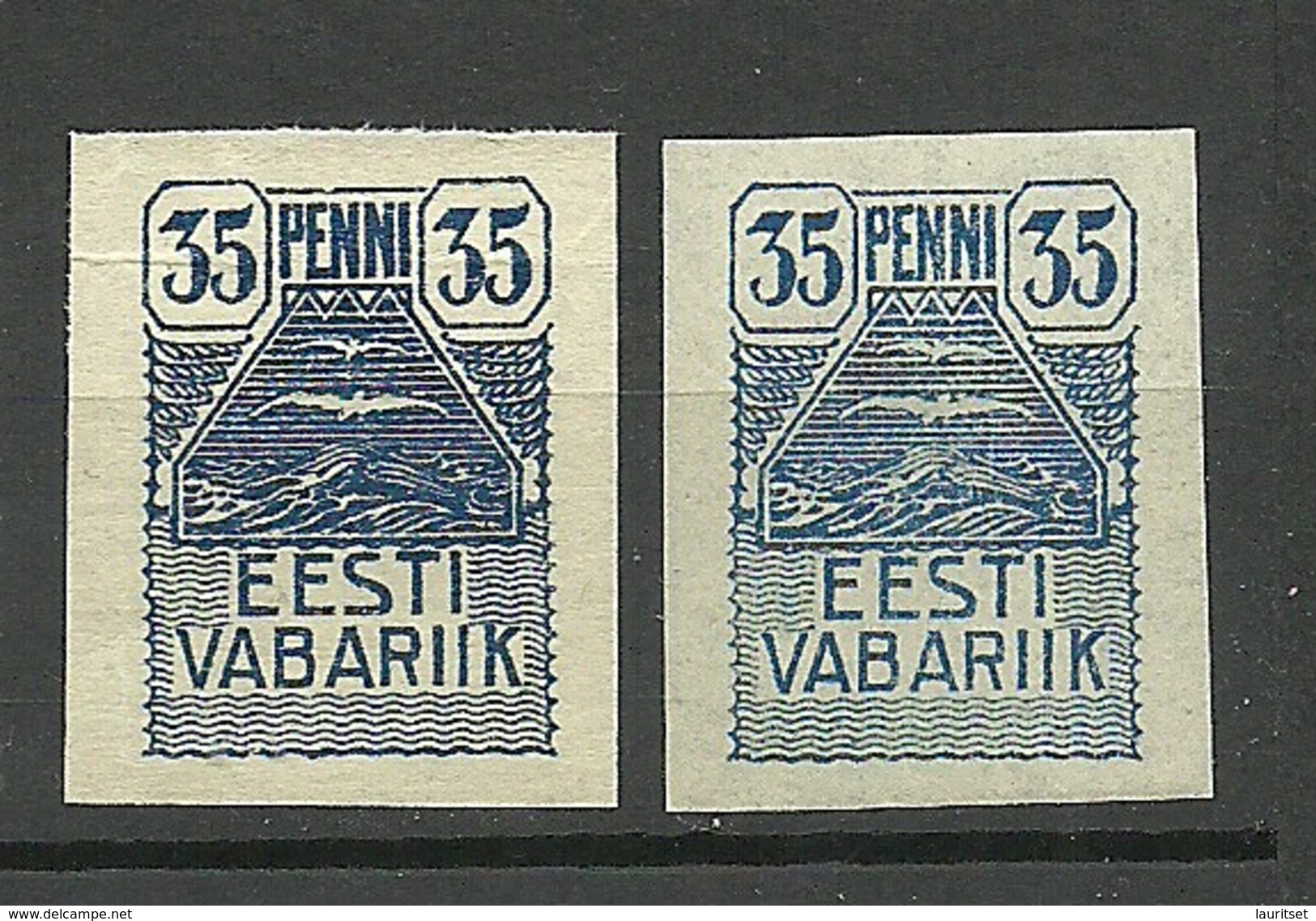 Estland Estonia Estonie 1919 Seagull Michel 10 Dark + Light Shade MNH - Estonie