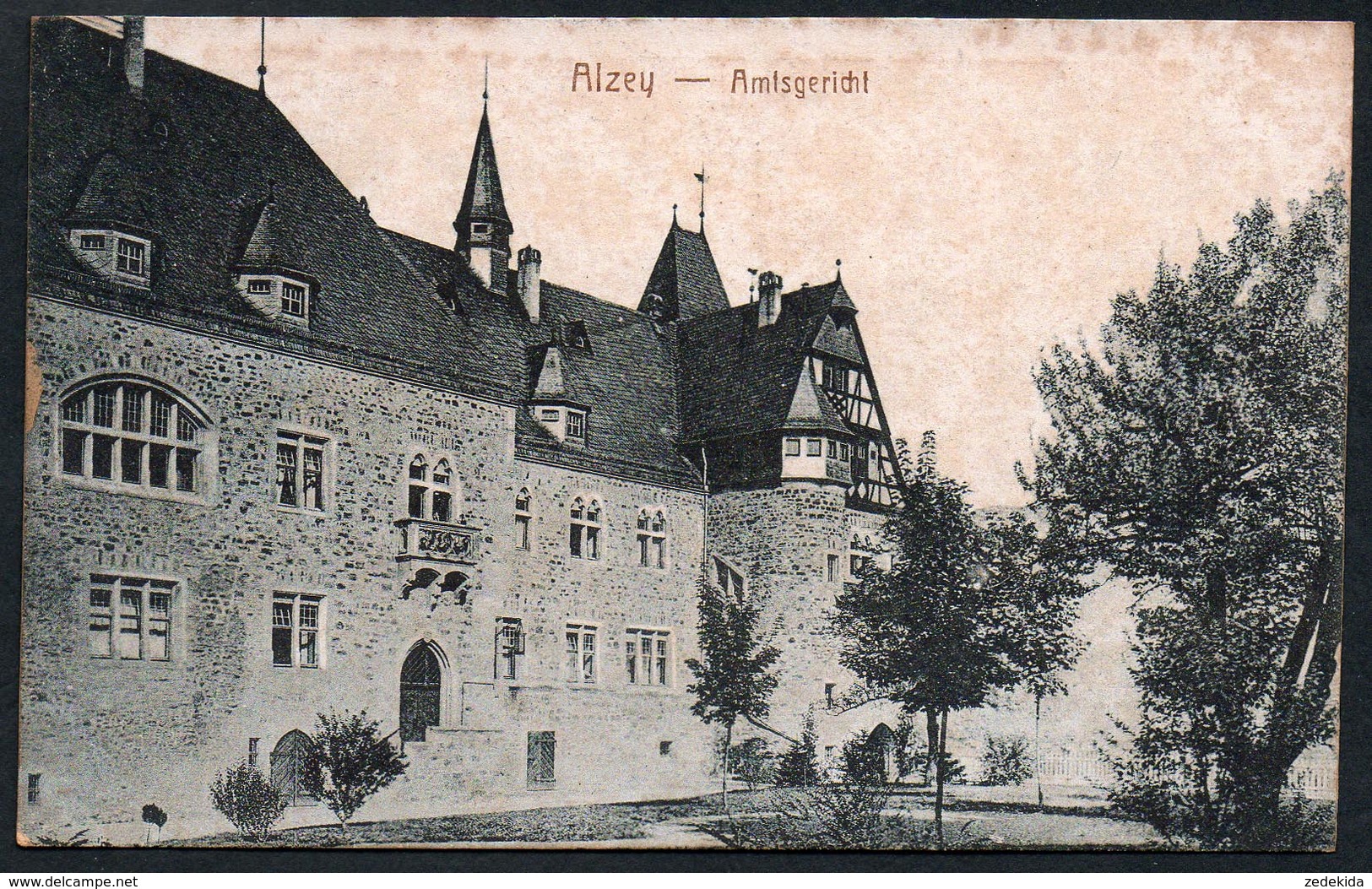 9394 - Alte Ansichtskarte - Alzey - Amtsgericht - N. Gel - Alzey