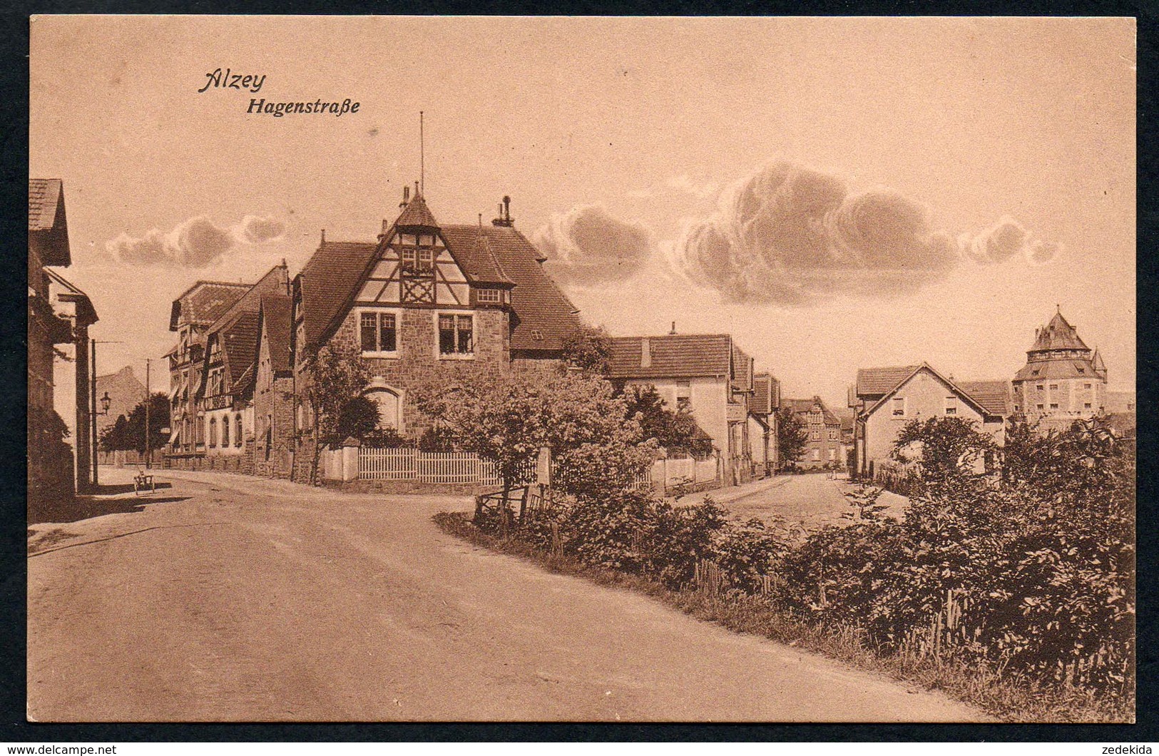 9395 - Alte Ansichtskarte - Alzey - Hagenstraße - N. Gel - Alzey