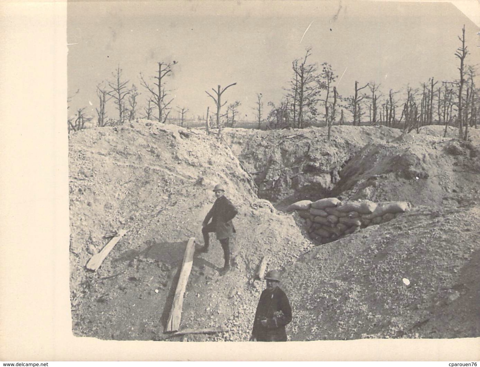 Photo Ancienne Antonoir De Mine   Originale  Une Tranchèe  1914 1918 Ww1 Grande Guerre - Guerra, Militari