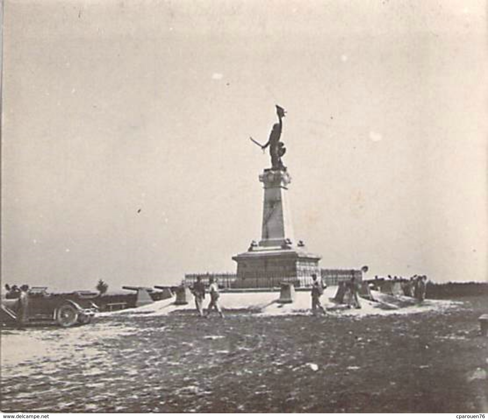 Photo Ancienne Originale Animée  Monument   Kellermann à Valmy 1914 1918 Ww1 Grande Guerre - Guerre, Militaire