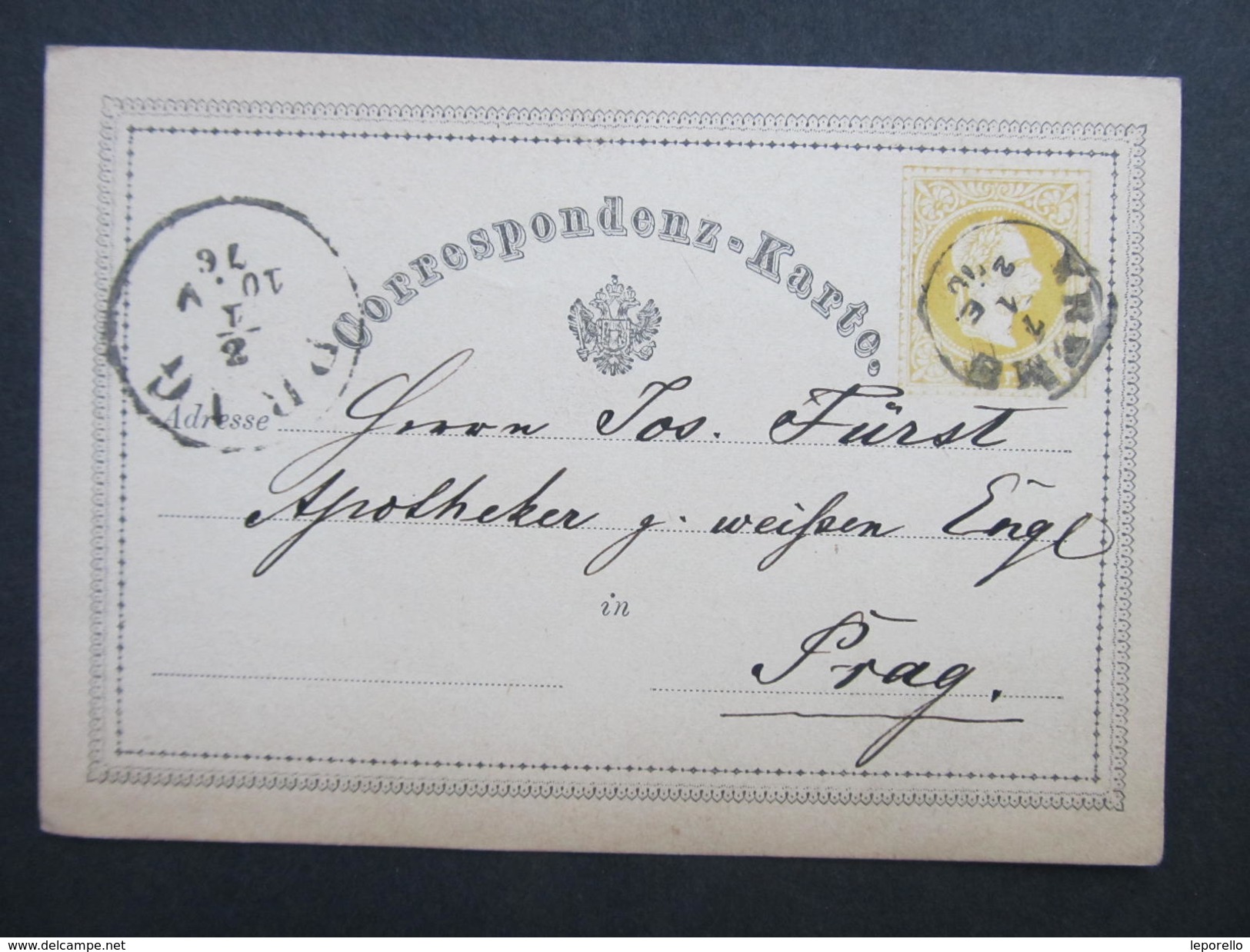 GANZSACHE Krems  - Wien 1876 //  D*22044 - Briefe U. Dokumente