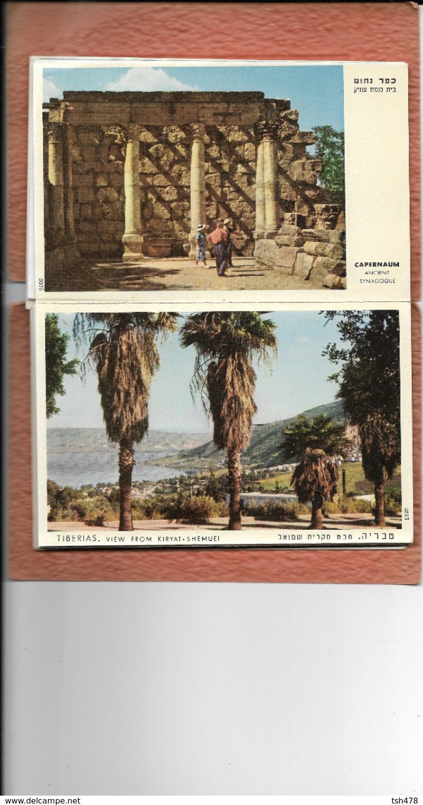 SOUVENIR   ISRAEL--déplient de 18 cartes---(état de la couverture MOYEN déchiré + manque) voir 11 scans