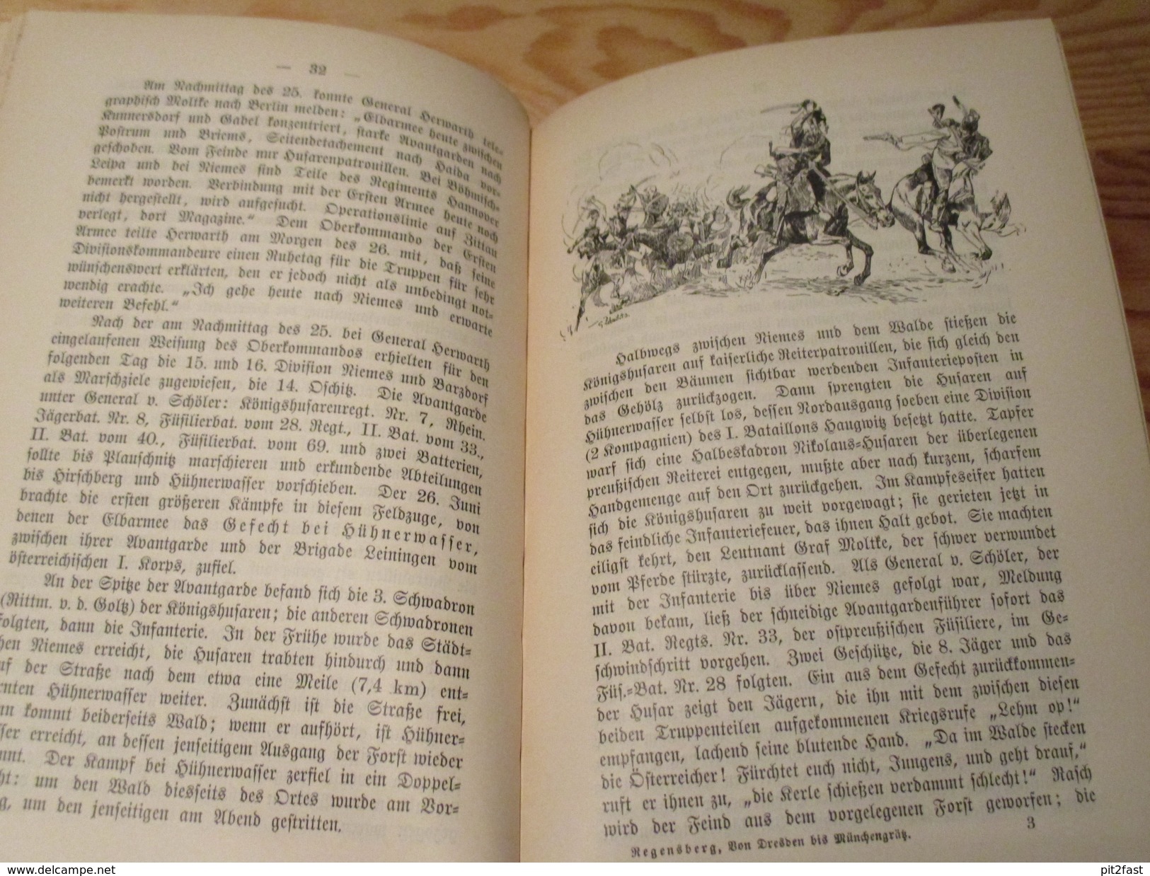 Von Dresden Bis Münchengrätz 1866 !!! 78 Seiten, Liebenau , Hühnerwasser , Podol , Schlacht , Kämpfe , Mnichovo Hradiste - Allemand