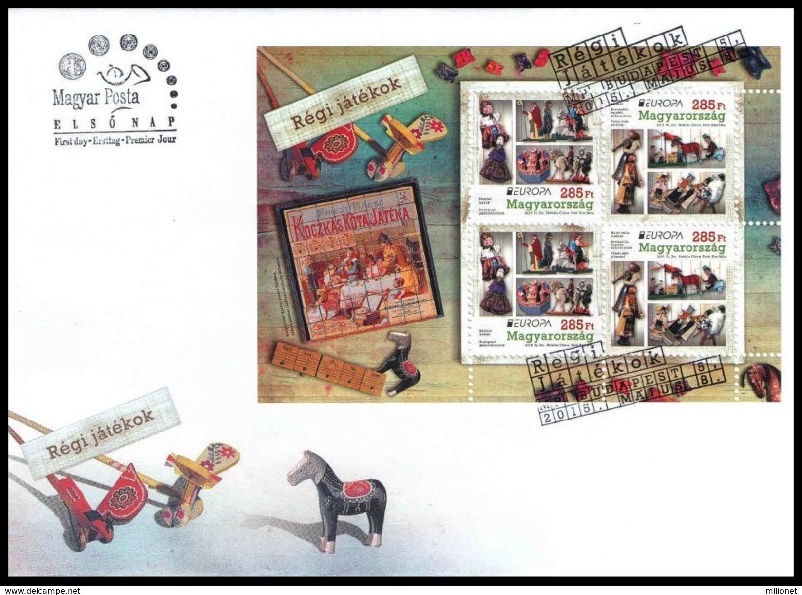 SALE!!! HUNGRÍA HUNGARY HONGRIE UNGARN 2015 EUROPA CEPT OLD TOYS - FDC First Day Cover - 2015