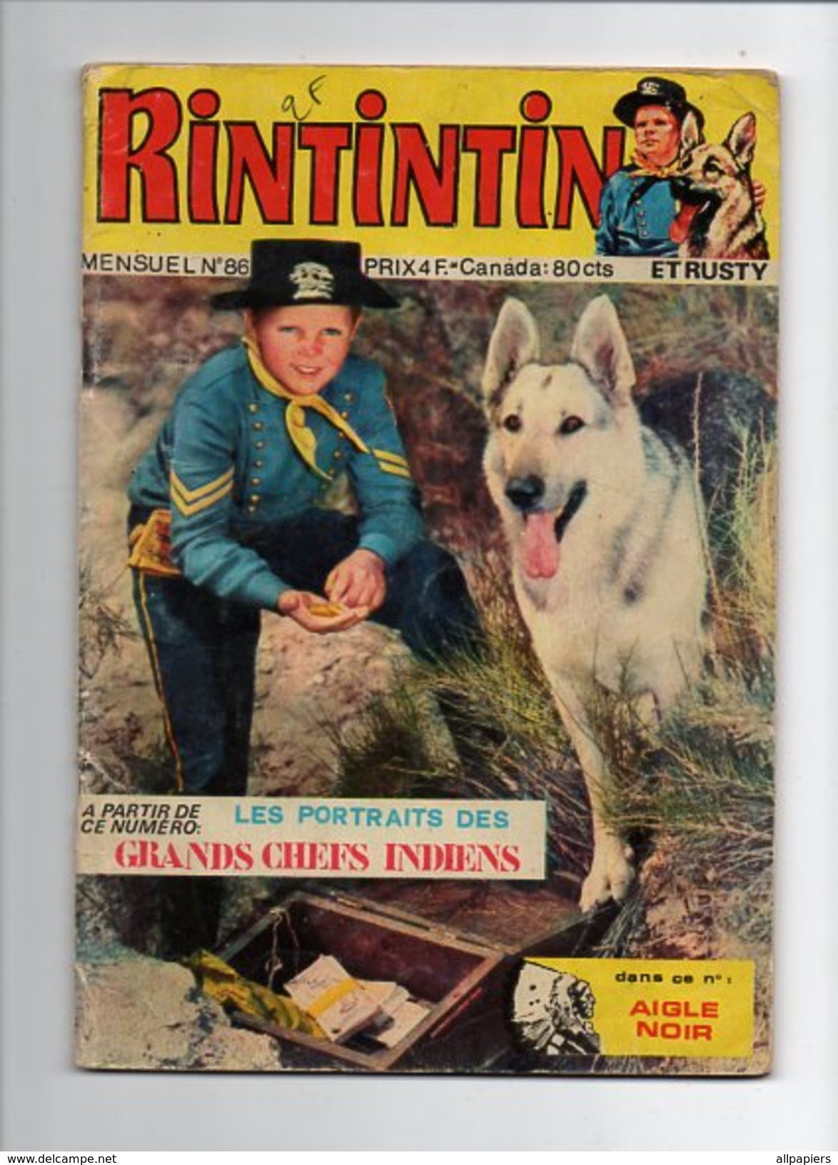 Rintintin & Rusty Mensuel N°86 Le Grand Chef Rintintin - Déserteur - Le Libéria - Les Navajos Errants De 1977 - Sagédition