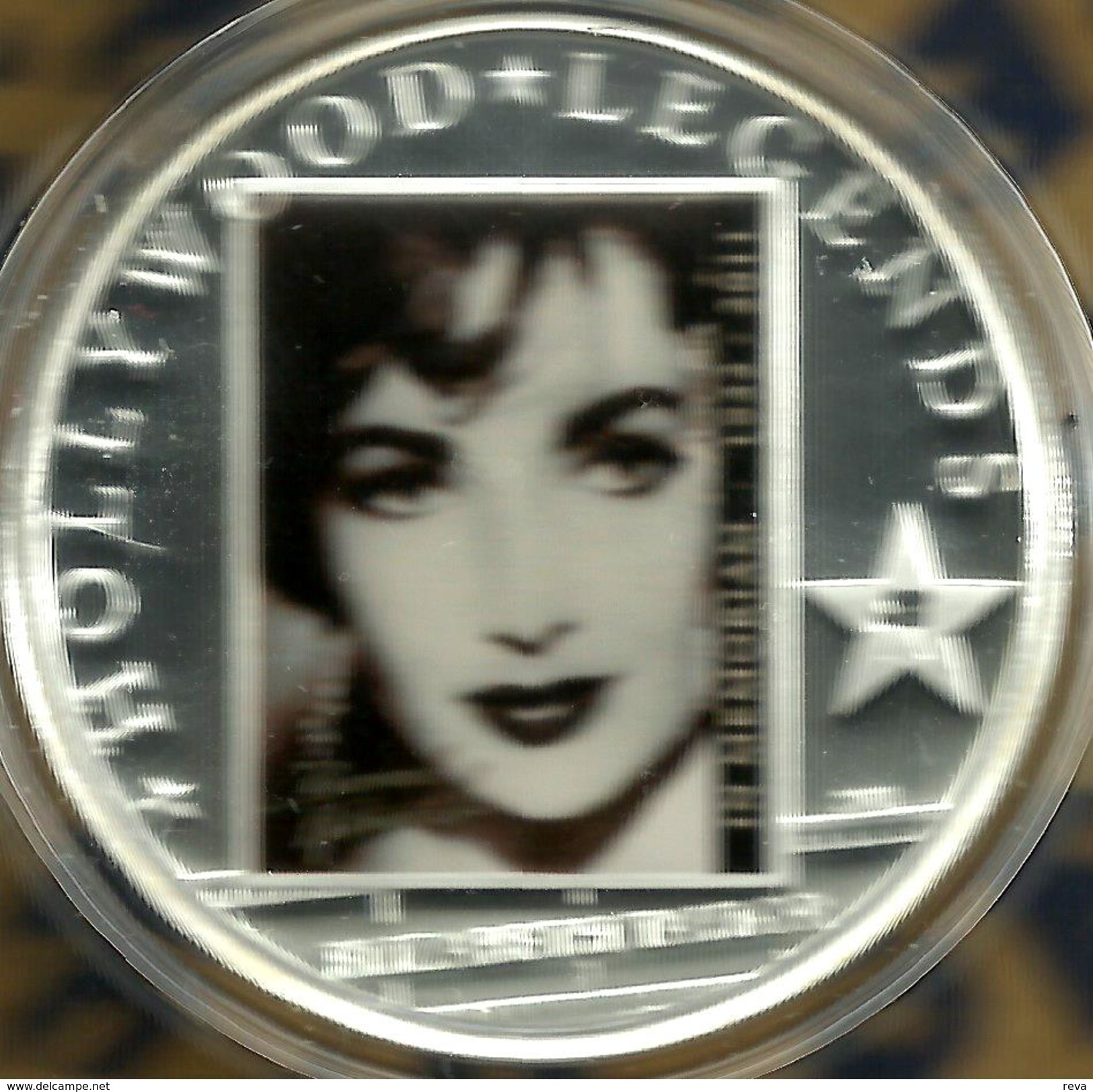 COOK ISLANDS $1 ELIZABETH TAYLOR COLOURED FRONT QEII HEAD BACK 2011 PROOF READ DESCRIPTION CAREFULLY!!! - Cook