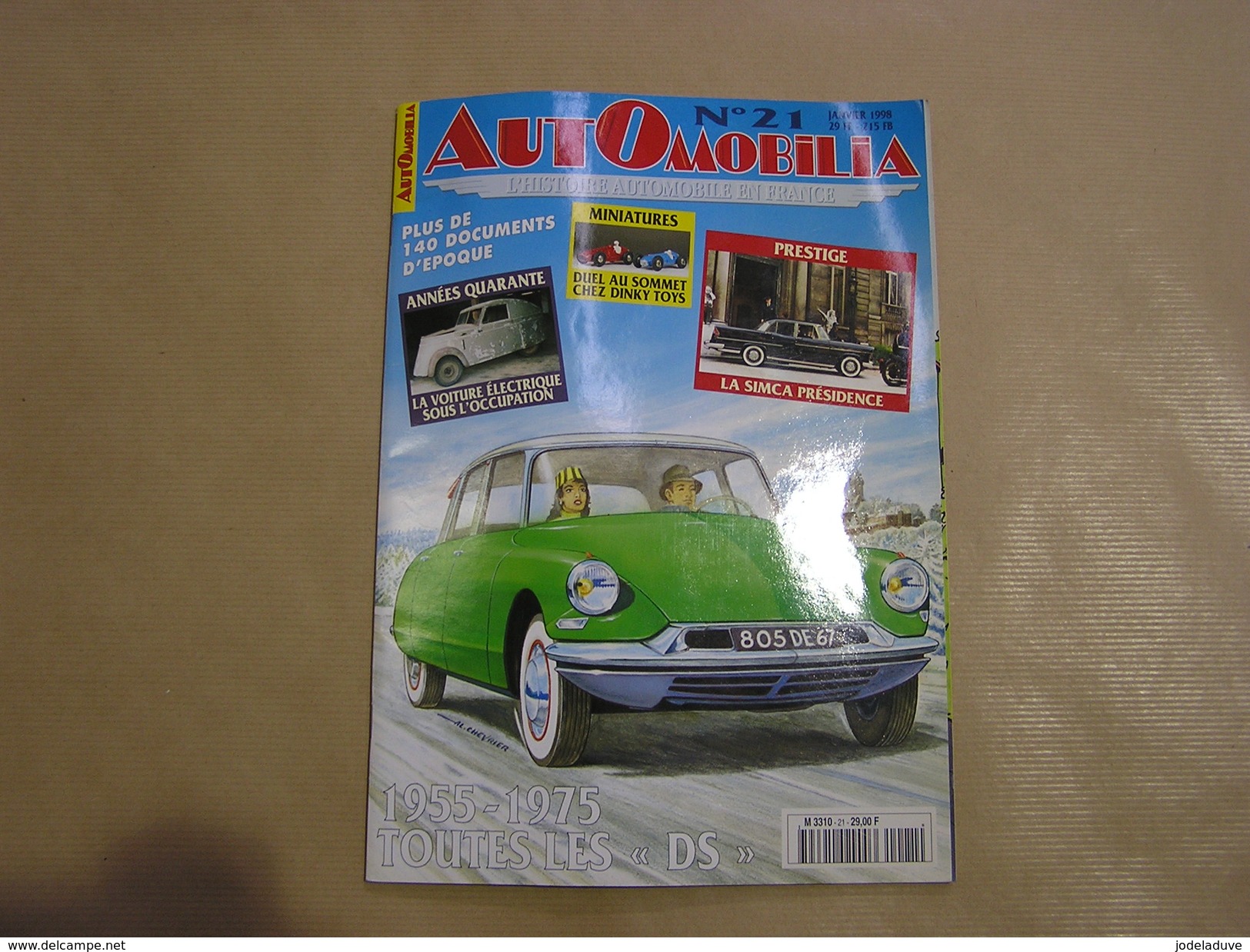 AUTOMOBILIA N° 21 Citroën DS Simca Présidence Voiture Electrique Occupation Guerre VP Vernet Dinky Toys Auto Automobile - Auto/Moto