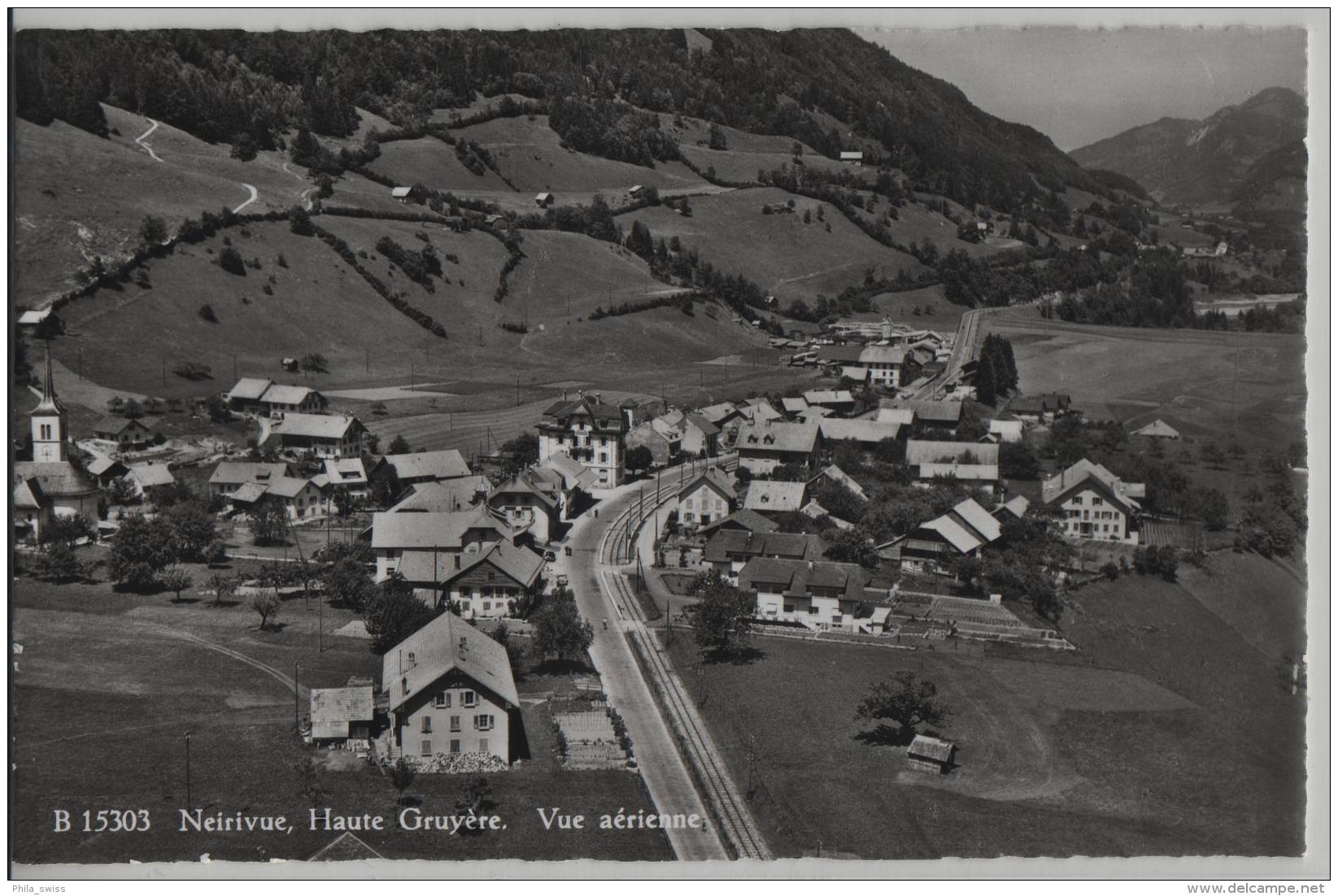 Neirivue, Haute Gruyere - Vue Aerienne - Photo: A. Boss & Co. No B 15303 - Neirivue