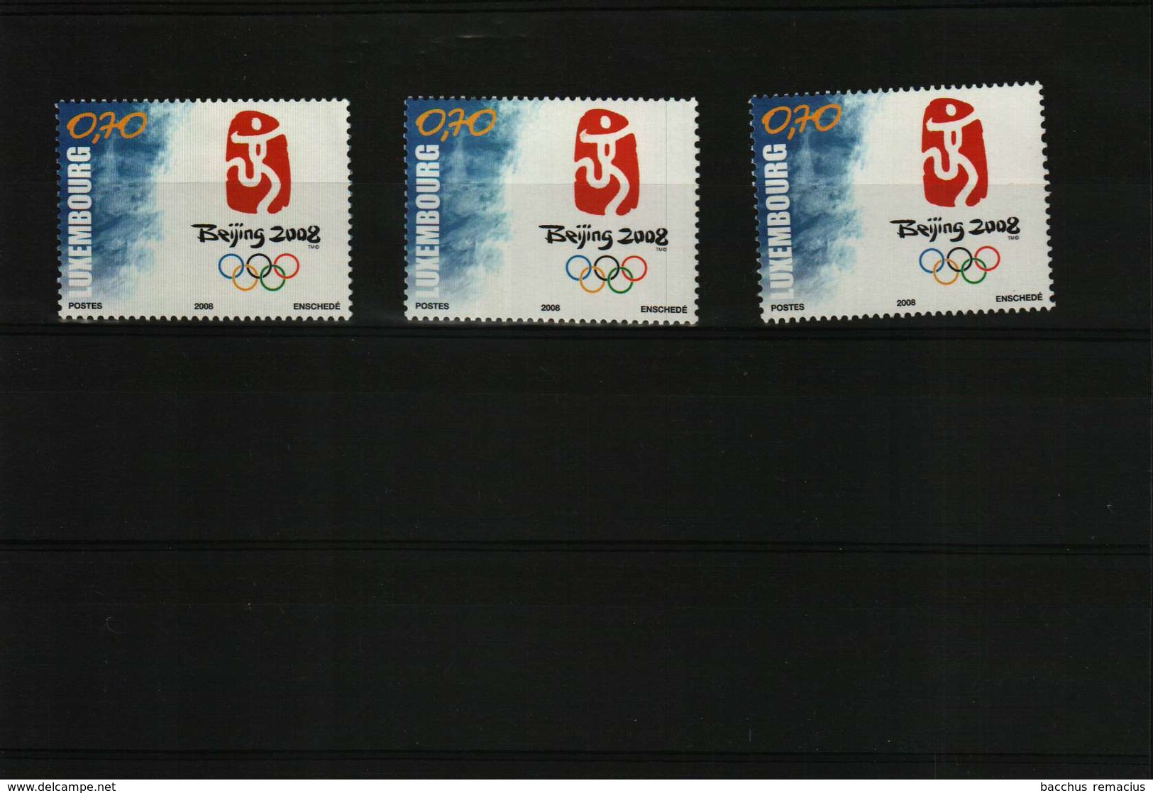 Luxembourg 3 Timbres à 0,70 Euro Jeux Olympiques China Beijing Pékin Peking 2008 - Other & Unclassified