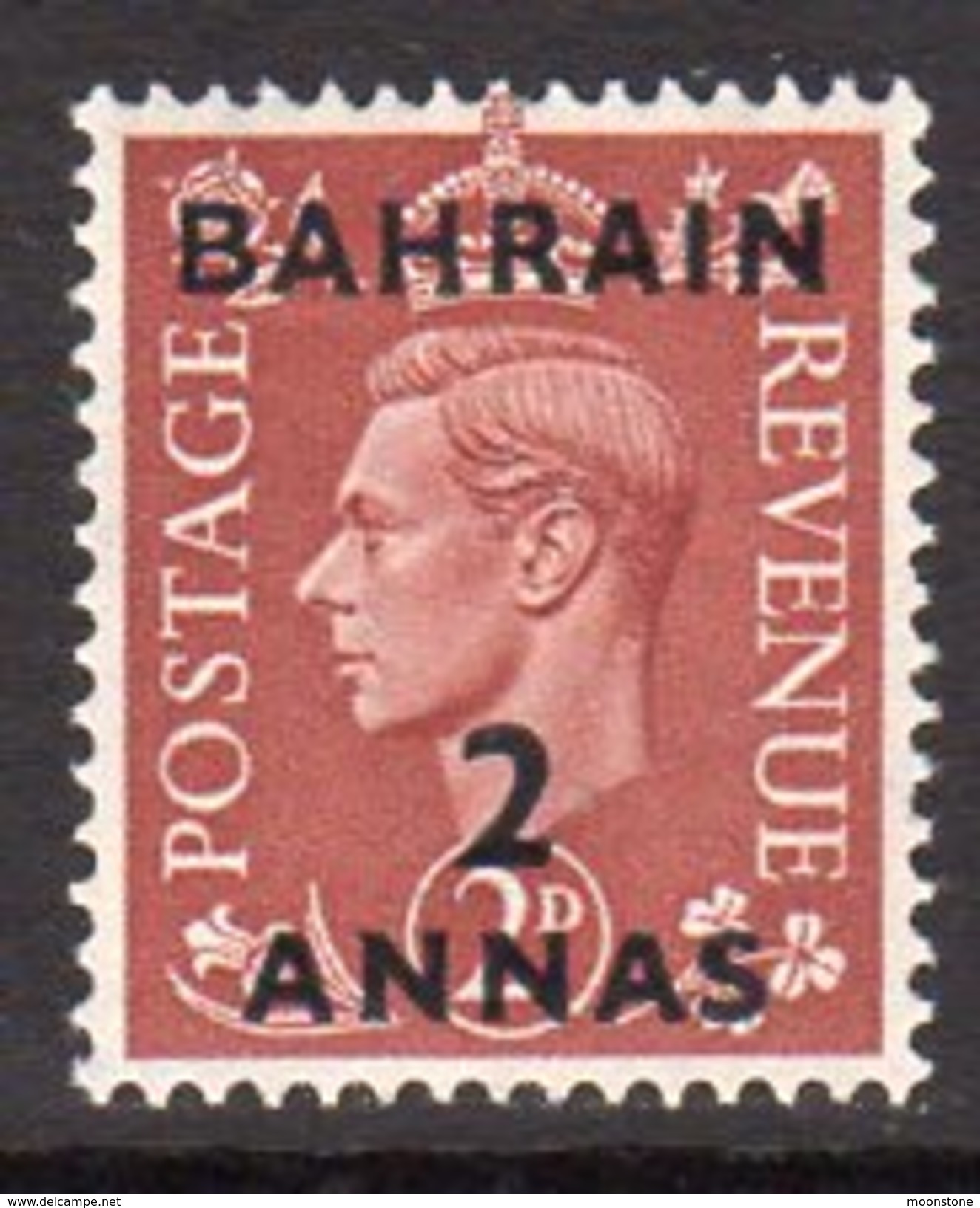 Bahrain GVI 1950 2a On GB 2d Surcharge, SG74, MNH (A) - Bahreïn (...-1965)