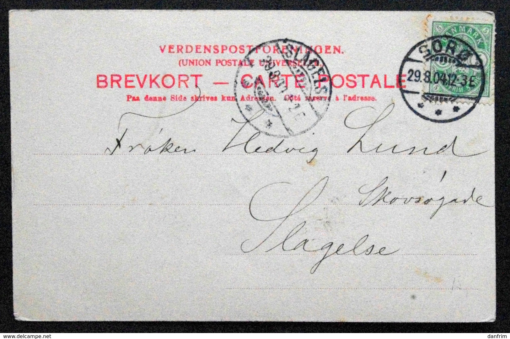 Denmark 1904 Cards Ingemanns ø From Sorø Two Slagelse 29-8-1904  ( Lot 5679) - Storia Postale