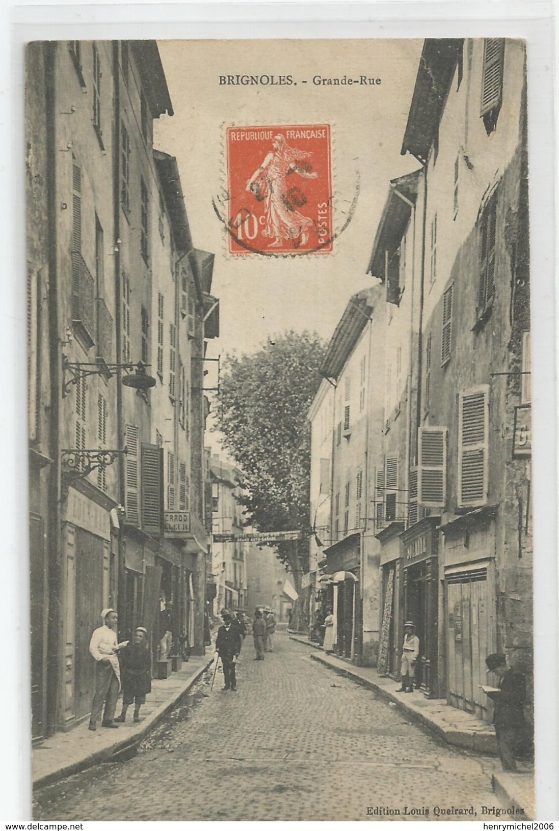 Var - 83 - Brignoles Grande Rue Animée 1910 - Brignoles