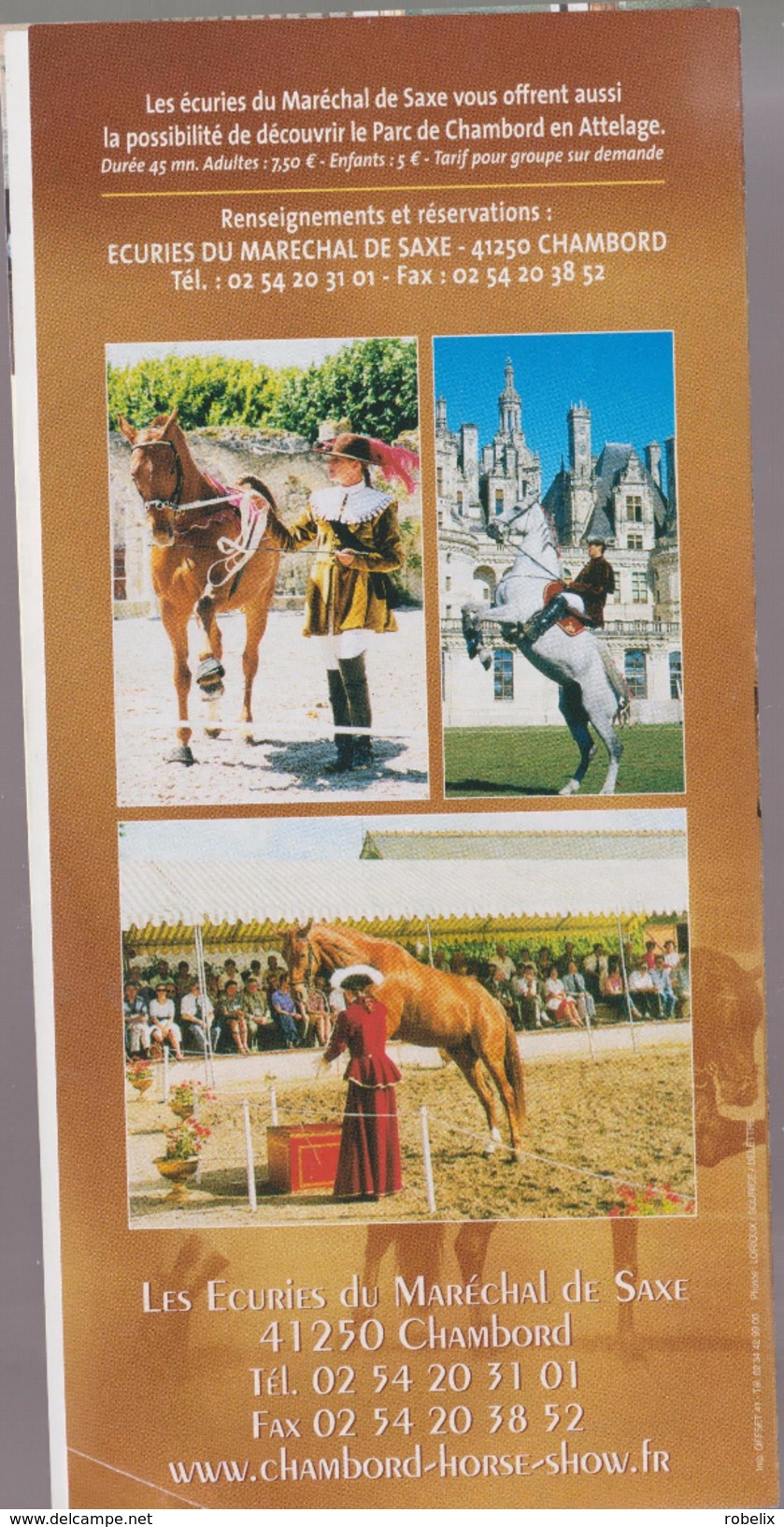 FRANCE -   Chateau De CHAMBORD   (2 Scans) - Cuadernillos Turísticos