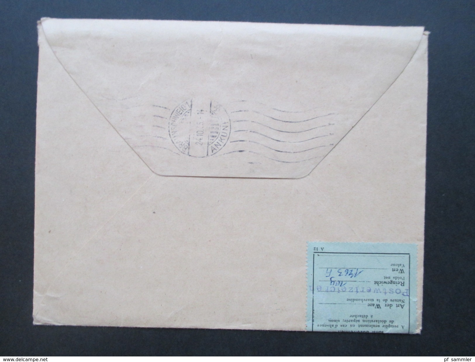 Saarland 1955 Nr. 362 - 364 FDC / Bedarf Volksbefragung. Einschreiben Mit Zollvermerk! Zollfrei / Versandstelle Für BM - Storia Postale